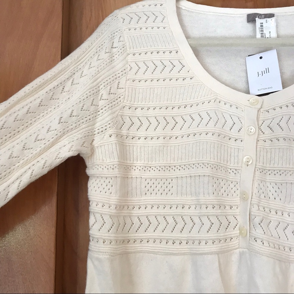 White Bell Sleeve Popover Sweater